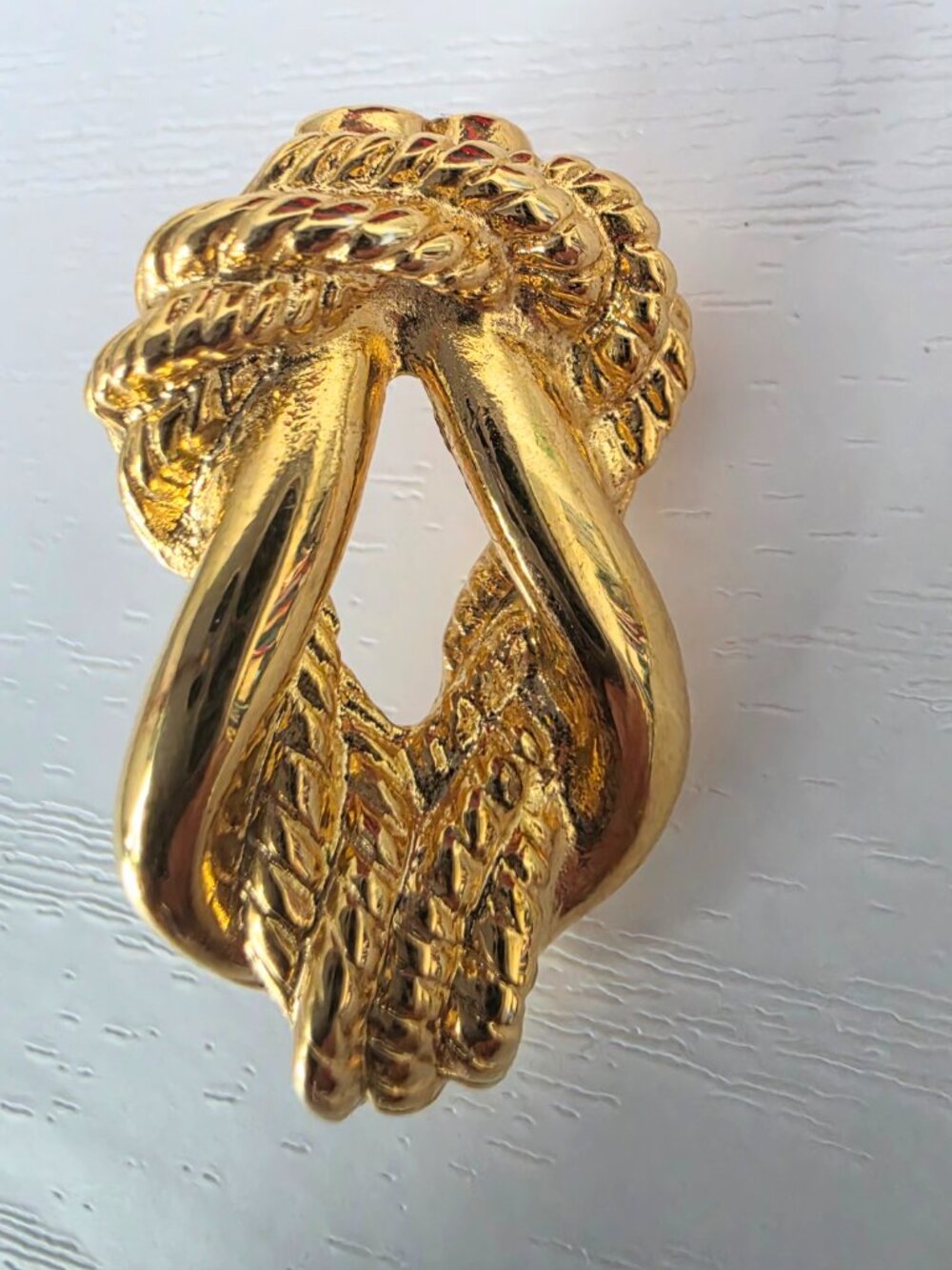 Vintage Anne Klein Signed Twisted Rope Pierced Earrings - Picture 3 of 4